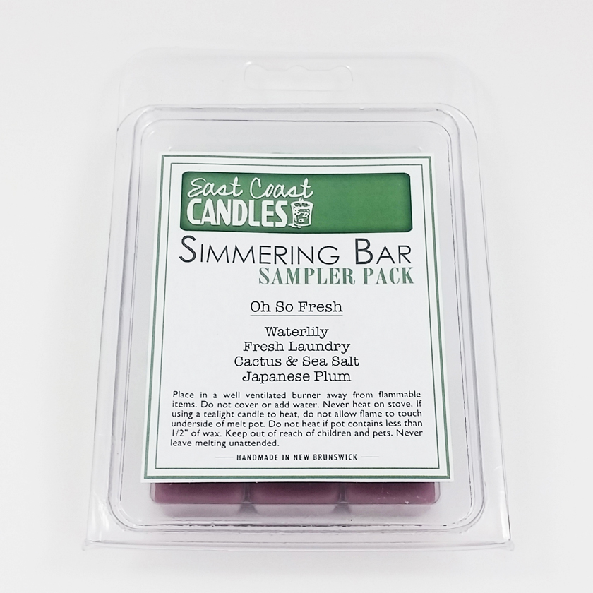 Oh So Fresh - Simmering Bar Sampler Scented Wax Melts Oh So Fresh - Simmering Bar Sampler Scented Wax Melts